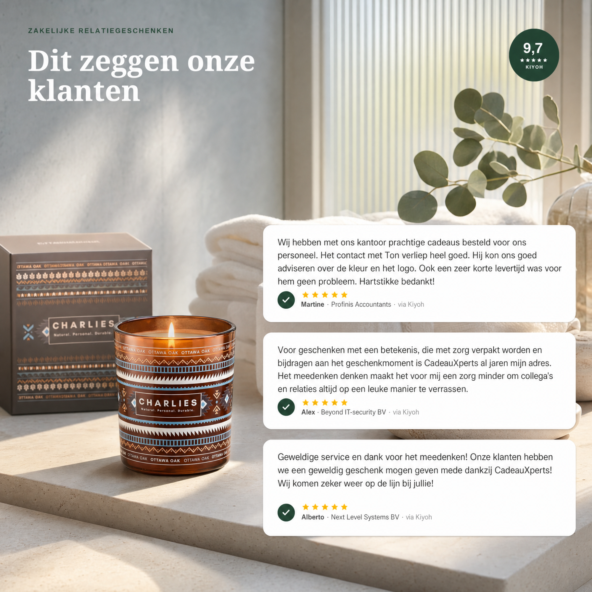 Charlies Candles Gepersonaliseerde Geurkaars M