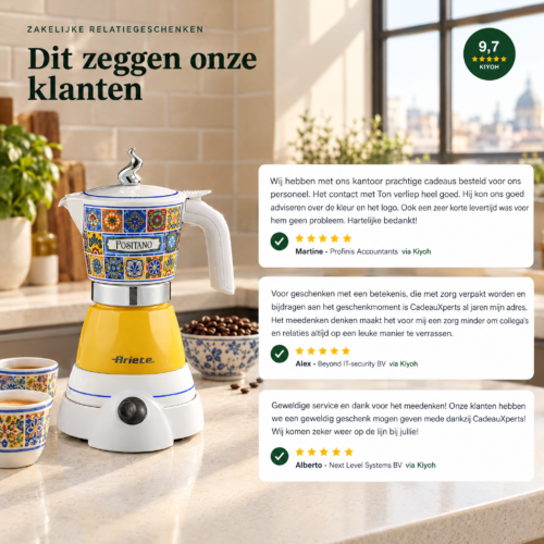 Klantreviews bij de Ariete Moka Aroma Positano percolator